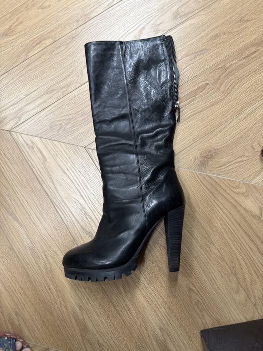 Сапоги зимние кожанные