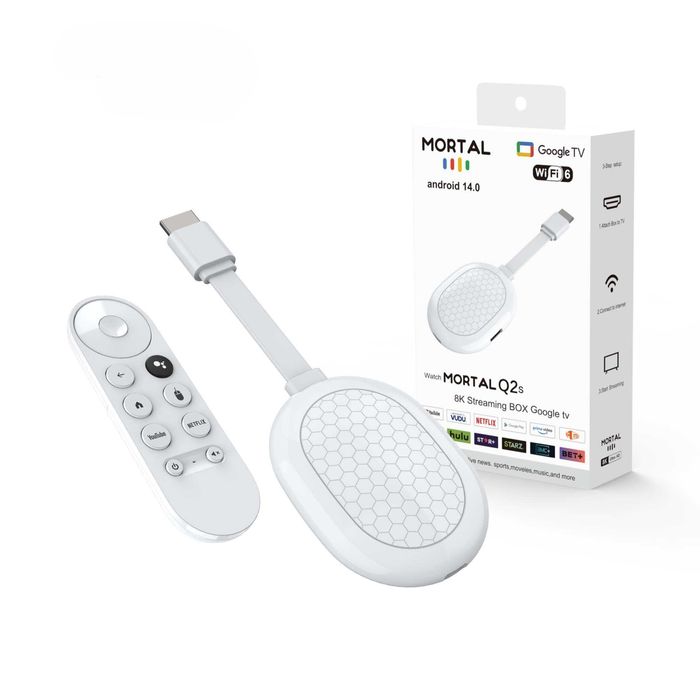 Decodor Android TV Stick Mortal Q2S,  Decodare si Redare, 16GB