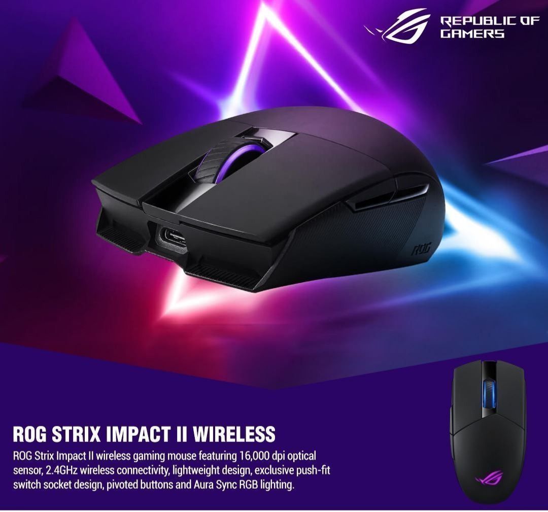 Топ! ASUS Rog Impact 2 Wireless Беспроводная мышка/мышь/mishka