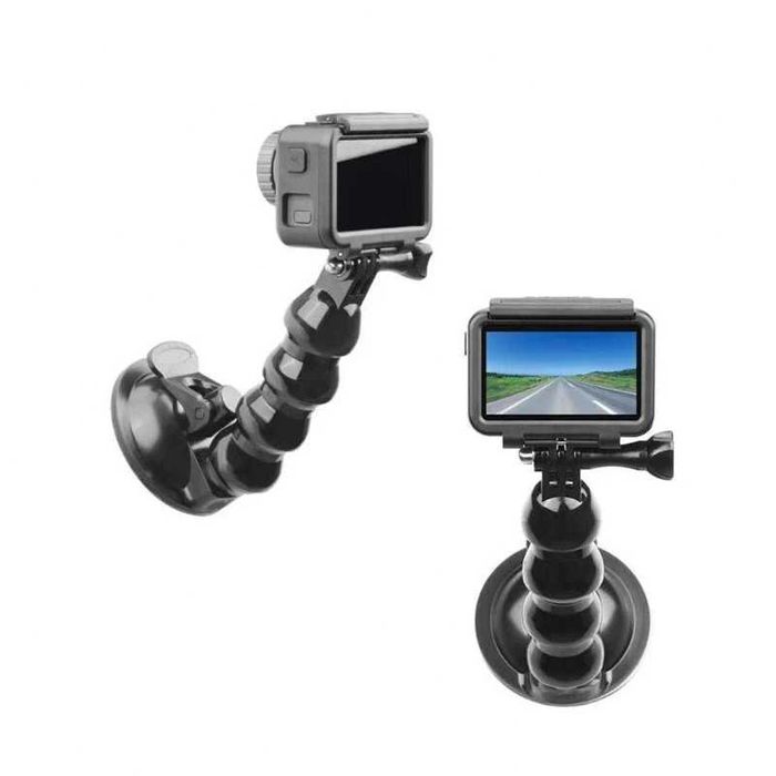 Ventuza brat flexibil prindere camera GoPro DJI Osmo Insta360 telefon