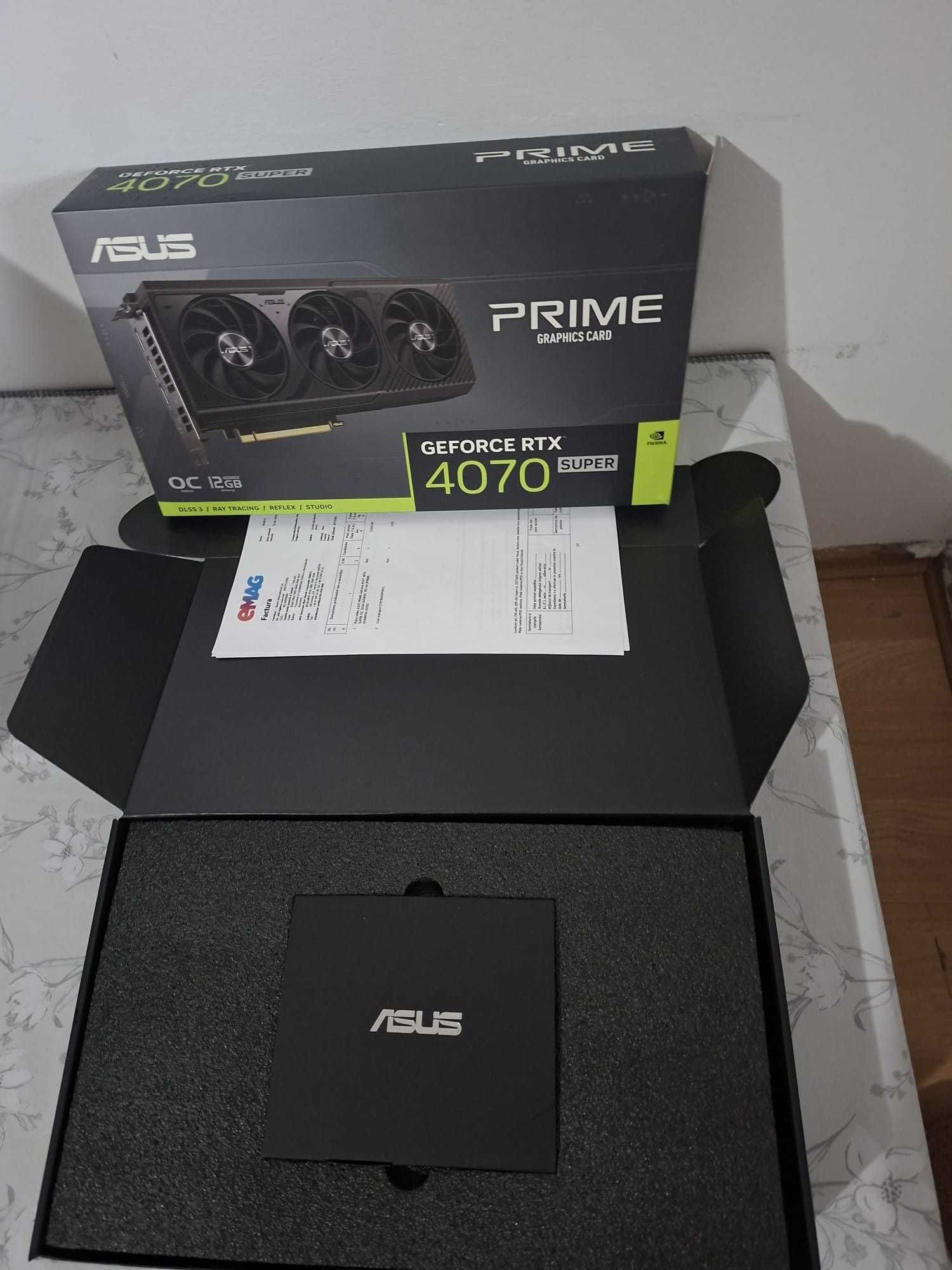 placa video RTX 4070 SUPER 12gb ddr6x noua +cutie +factura+garantie