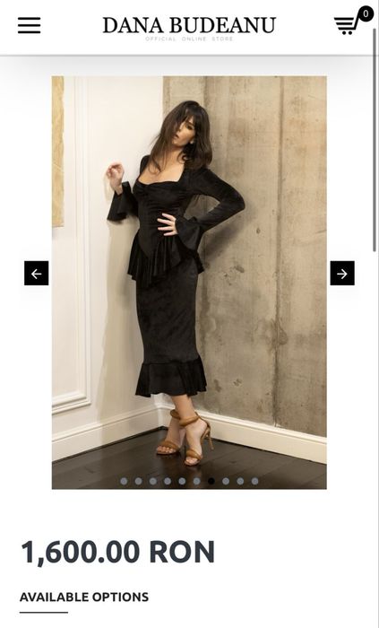 Rochie Dana Budeanu Velvet Corset Frill