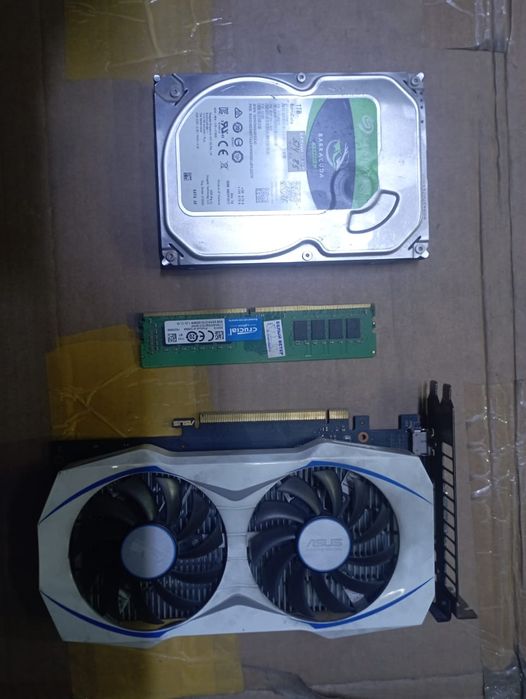 Продам видеокарту жёсткий и озу