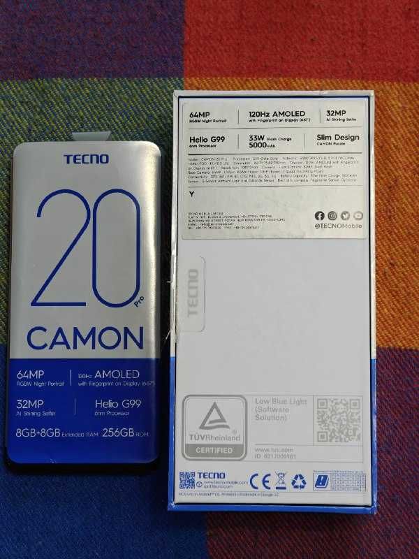 Новый смартфон Tecno Camon 20 Pro 256гб