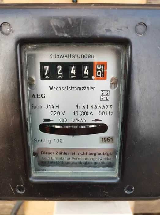Contor curent electric AEG 1961 Vintage contoar