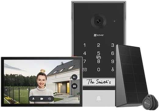 EZVIZ EP7 2K Соларен Видео Звънец с 7" Тъч Монитор