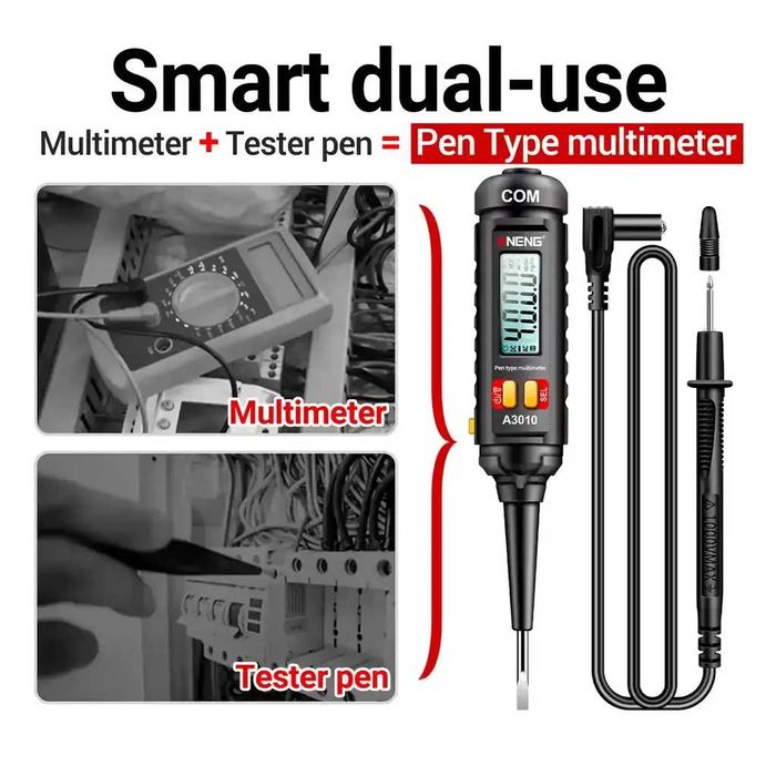 Creion control tensiune auto 12V 24V 220V multimetru automat digital