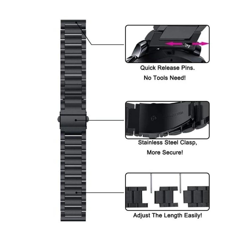 Стоманени верижки за Huawei Watch GT/GT2/3/Pro/E/46/ + протектор за ек