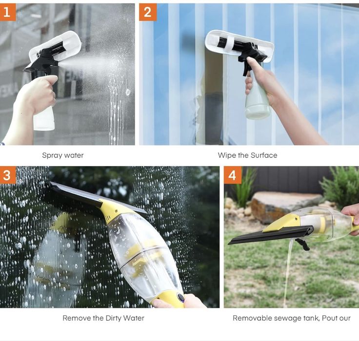 Комплект стъклочистачка с телескопична дръжка