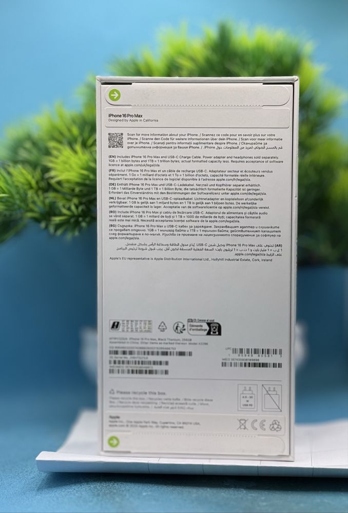 НОВ!!! Apple iPhone 16 Pro Max, 256GB, 5G, Black Titanium