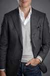Sacou blazer slim de lux 50 L Sartoria Latore lana super 130's