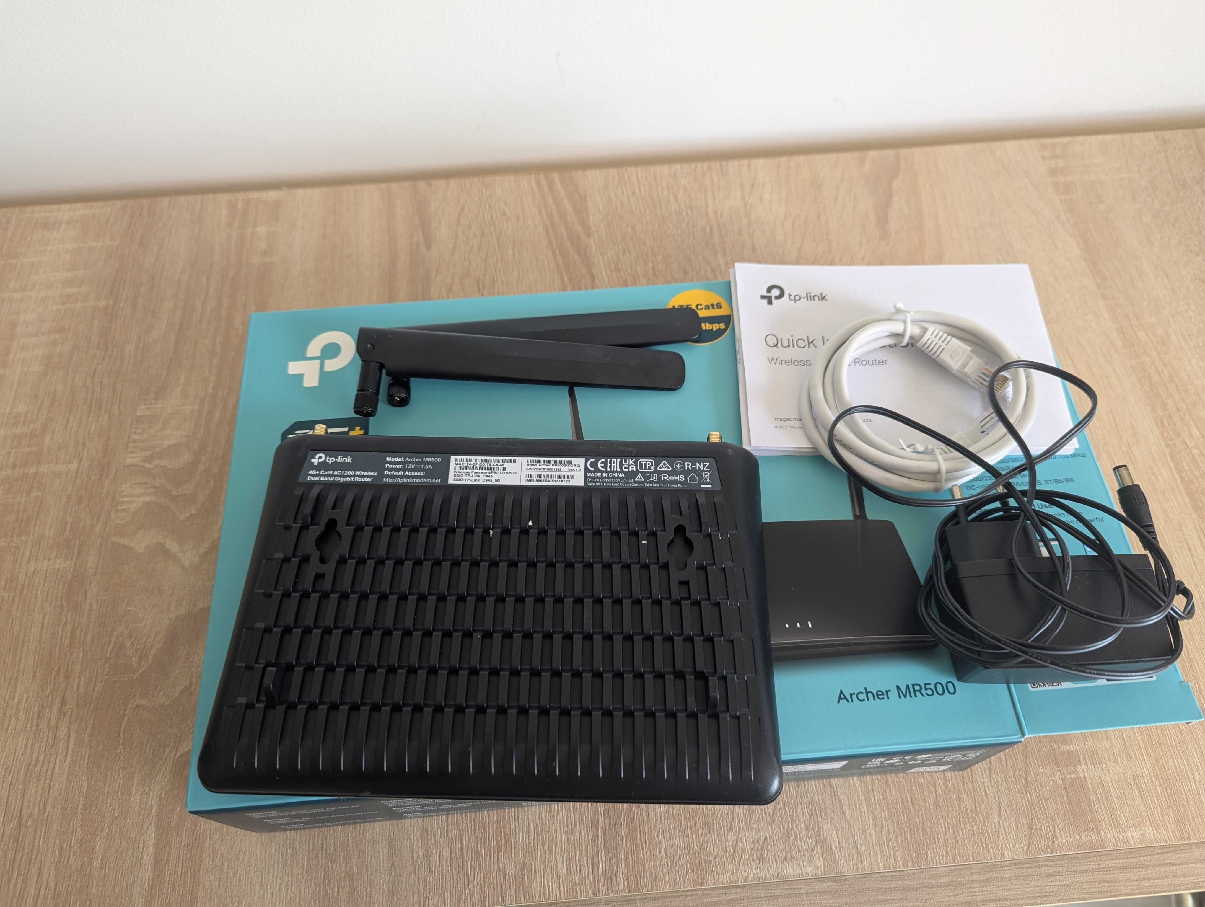 Router Wireless TP-Link Archer MR500 4G+ Cat6, AC1200, Dual Band