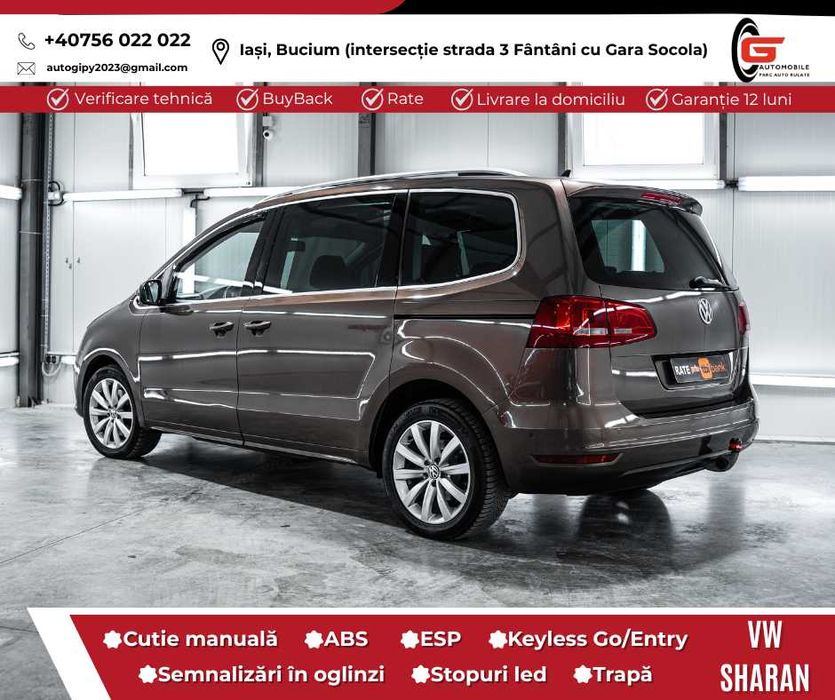 VW SHARAN 7Locuri Diesel CP177 Piele Navi Xenon Trapă Climatronic etc.
