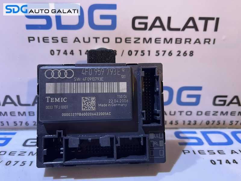 Unitate Modul Calculator Confort Control Usa Portiera Stanga Fata Sofer Audi A6 C6 2005 - 2008 Cod 4F0959793E 4F0910793E [L4010]