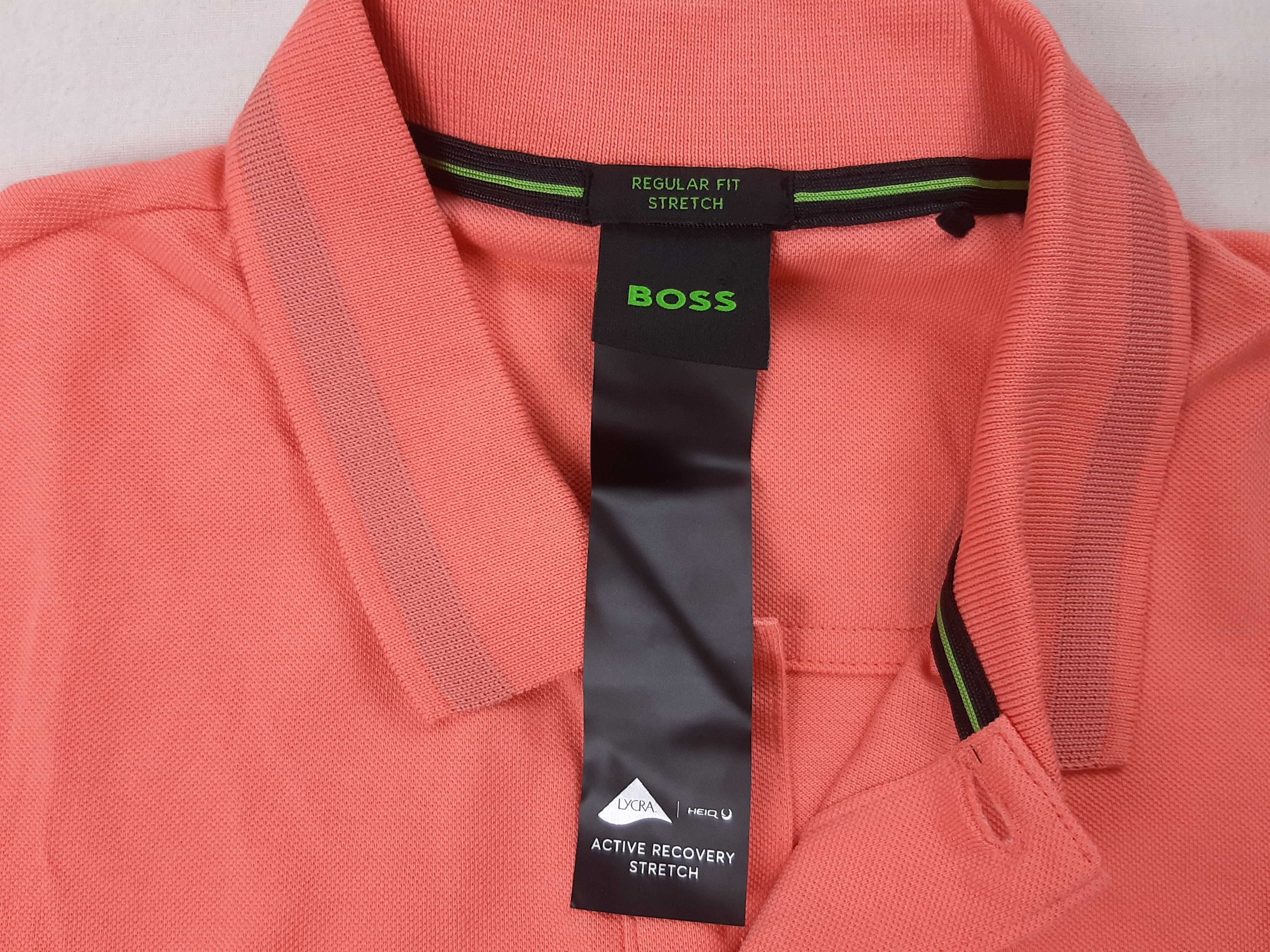 Hugo Boss Pio 1 - Оригинална мъжка тениска с яка размер L