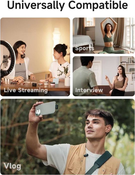 Безжичен микрофон брошка MAONO Wave T1 Mini USB-C за телефон