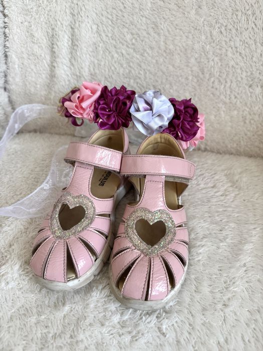 Angulus sandale fete Roz Mar.28(18cm) piele natural