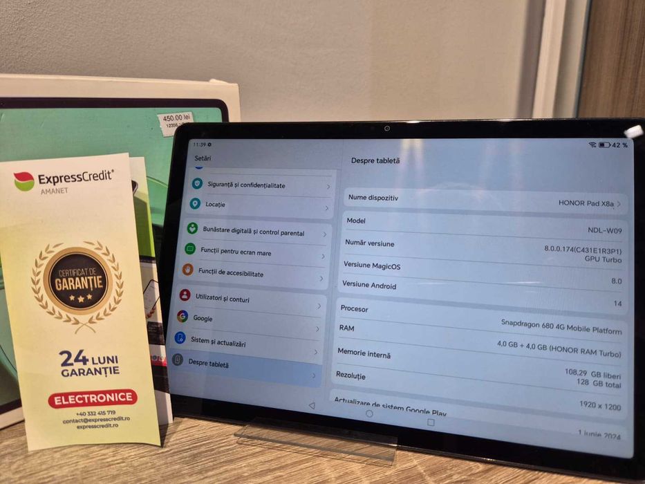 (ag42)  Honor PAD X8A *2 ANI GARANTIE* b12356