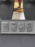 Set 4 brichete metalice – design 3D în relief