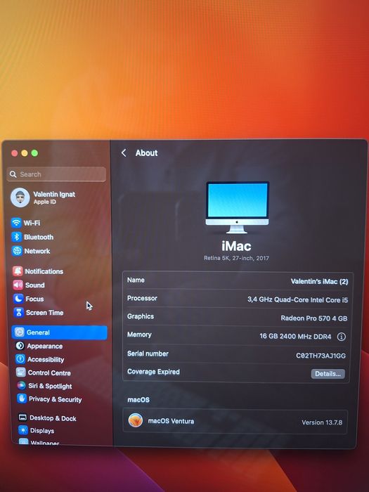 imac 2017 Retina 5k - 27 inch