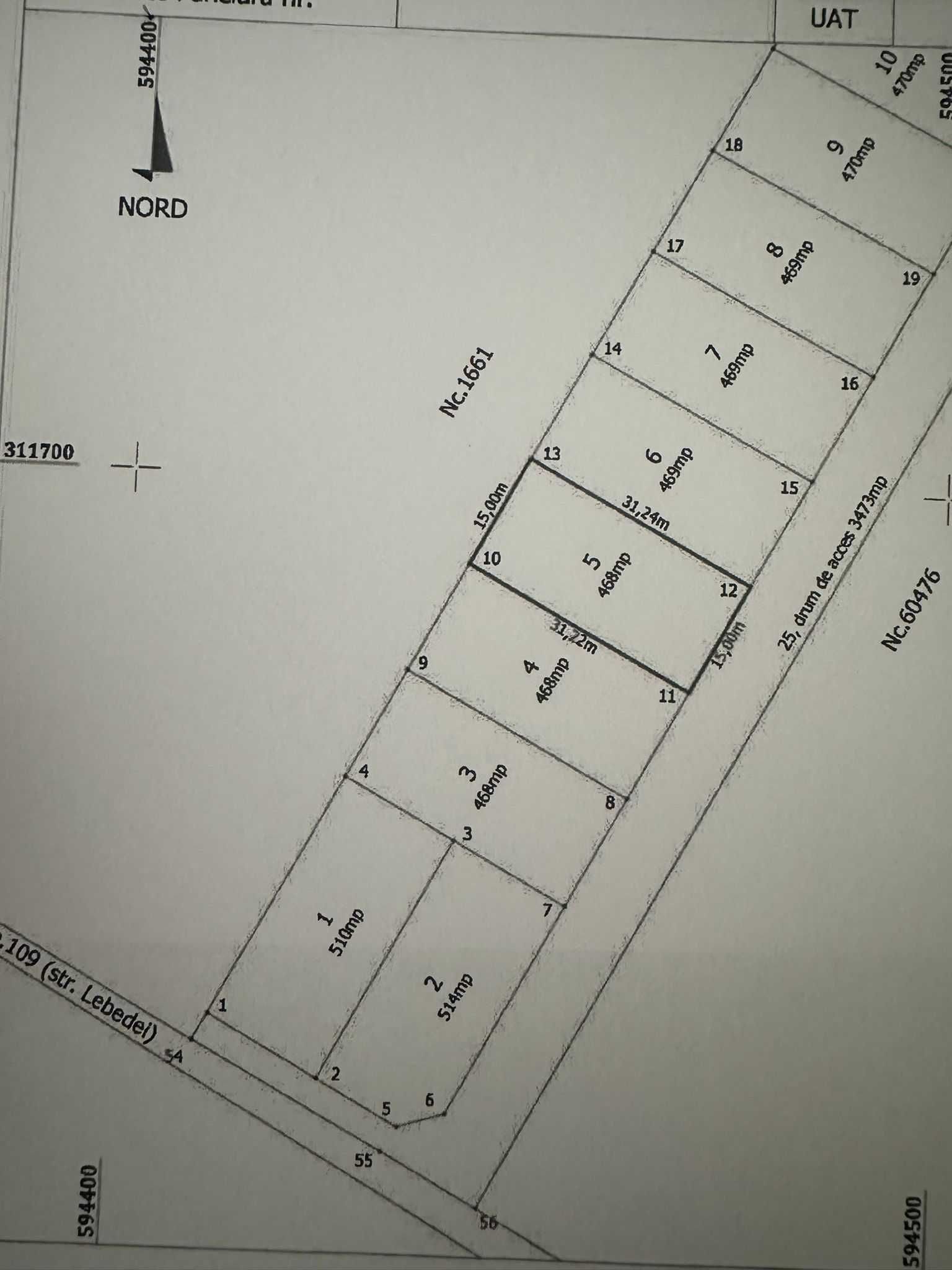 Oferta Teren 468 mp Strada Lebedei comuna Berceni