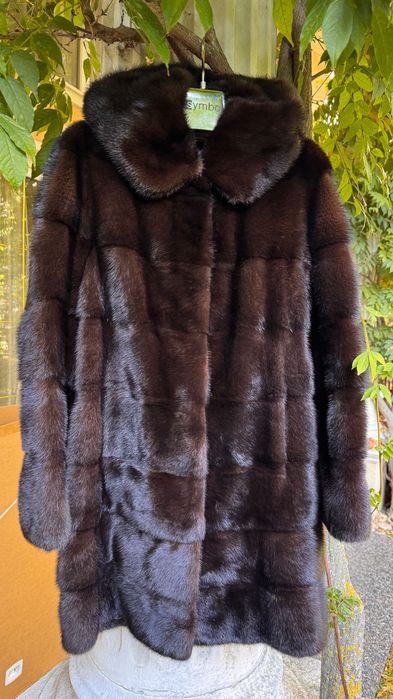 #83 Палто от норка 4 в1.Кафяв.Естествен косъм.Визон.Яке.Елек.