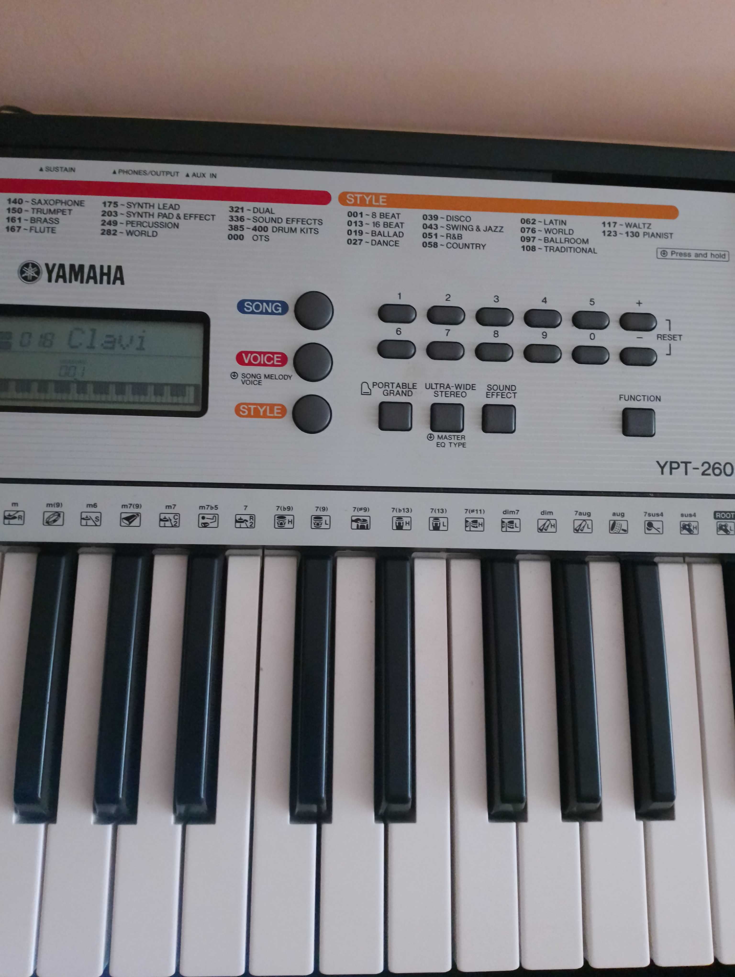 Yamaha ypt-260 синтезатор