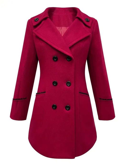 Palton Dama Elegant - Palton Dama Iarnă - Paltoane Dama 100% Poliester
