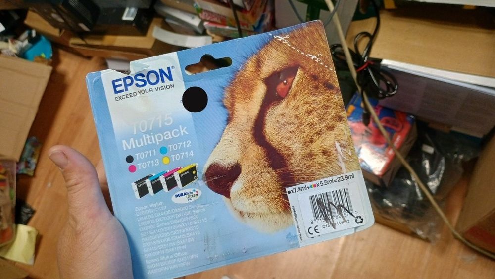 Многопакетни касети за принтер EPSON T0715, черни, циан, магента, жълт