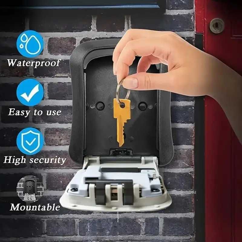 Метална Сейф Кутия за Ключове с Код за дома AirBnB Booking Хотел Гараж