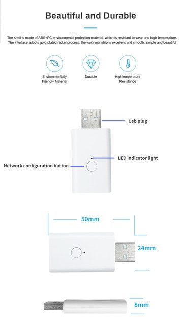 Tuya Smart ZigBee 3.0 USB-Удължител за обхват на ZigBee gateway/hub