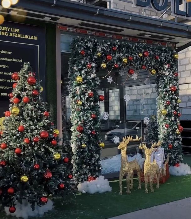 Оформления на новый год  Yangi yil bezaklari  Янги йил  Archa bezatish