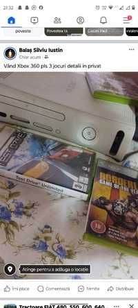 Xbox 360 2 manete vând urgent