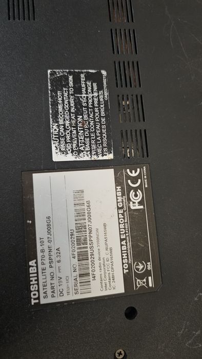 Laptop Toshiba P70 B 10T