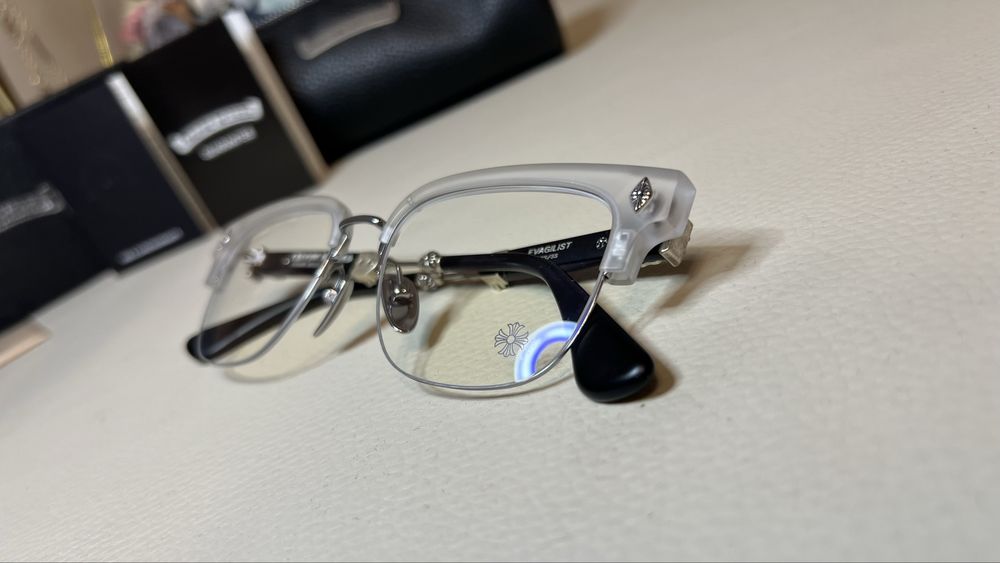 Chrome Hearts Evagilist 925 argin pur rame de ochelari noi