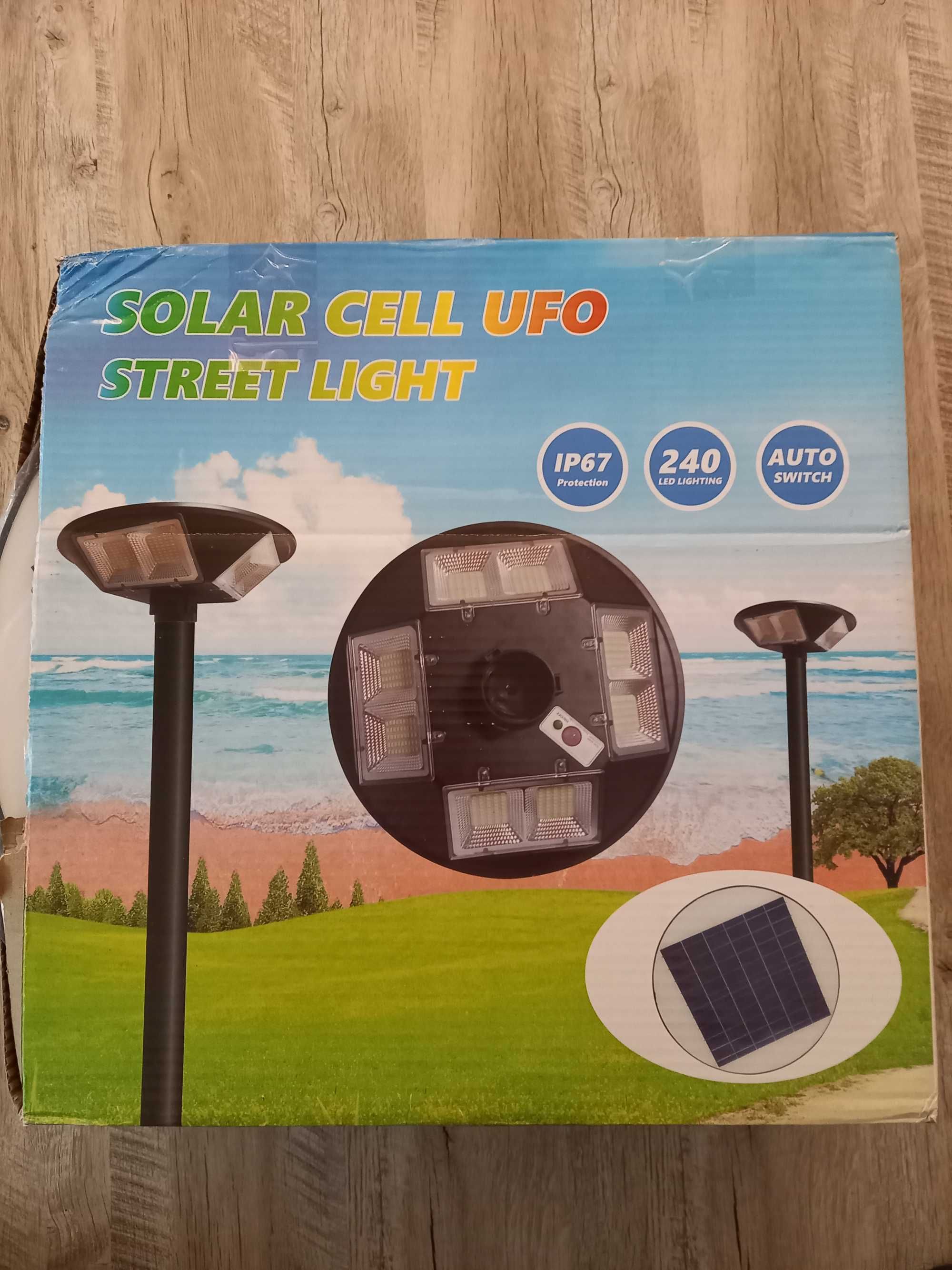 Lampa LED solara 400 W cu stalp 3 m