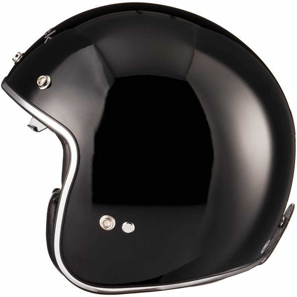 Casca moto open face deschisa ochelari de soare - Black Classic negru