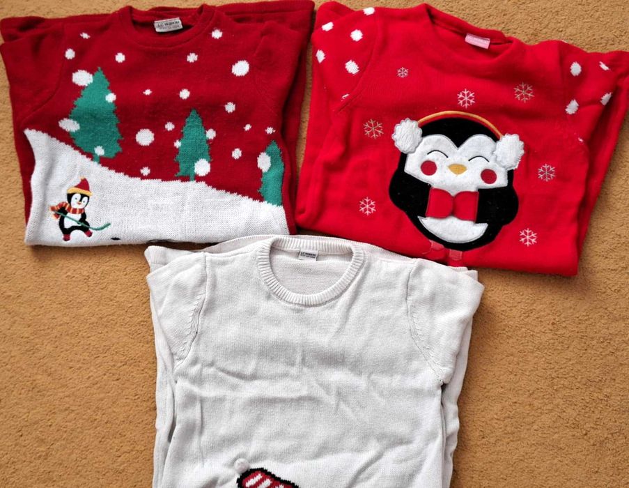 3 броя детски коледни рокли LC Waikiki, размер 140