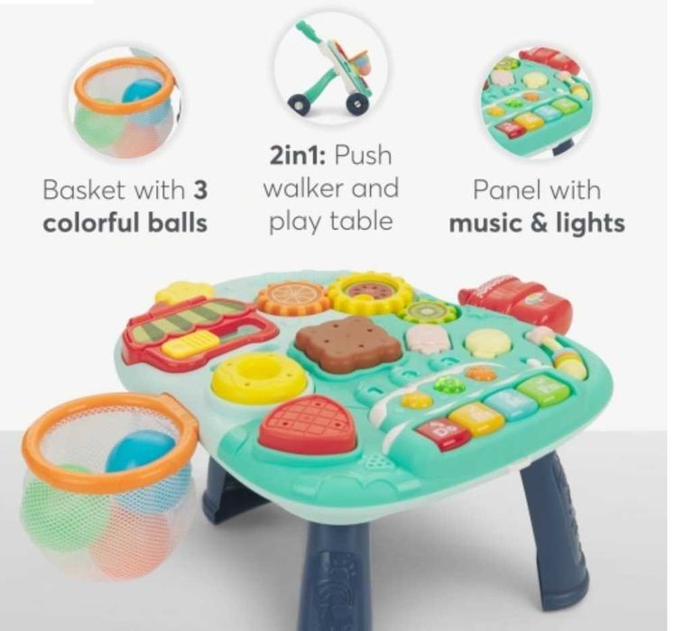 Бебе Уокър 2in1 Kikka Boo Таблица за дейности Бебешка играчка