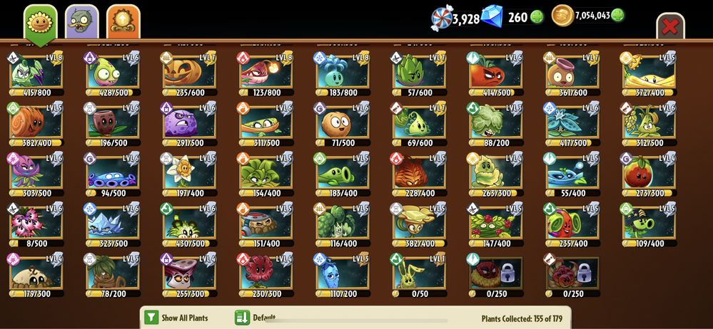 Продам аккаунт в Plants vs Zombies2 .Самый последний уровень.