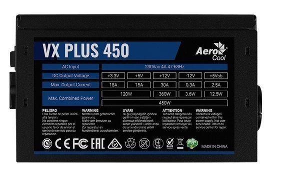 Aerocool VX PLUS от 400 до 800W Блок Питания