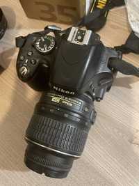 Nikon D5100, 2 obiective, 2 filtre UV, 2 baterii
