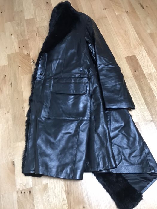 Palton din piele naturala si blana de iepure firma Angel&Devil