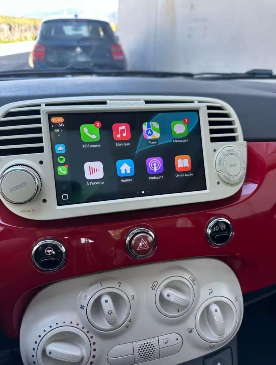 Navigatie Android Fiat 500 Waze YouTube GPS