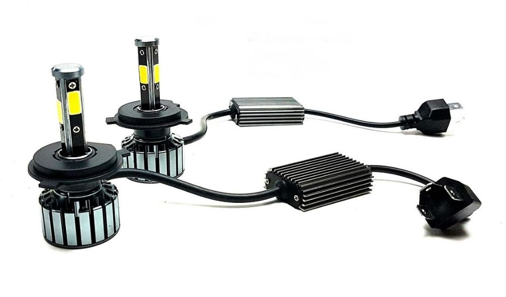 Комплект Лед Led крушки H4 X4 с вентилатор 2х55W 4000LM 9V-32V
