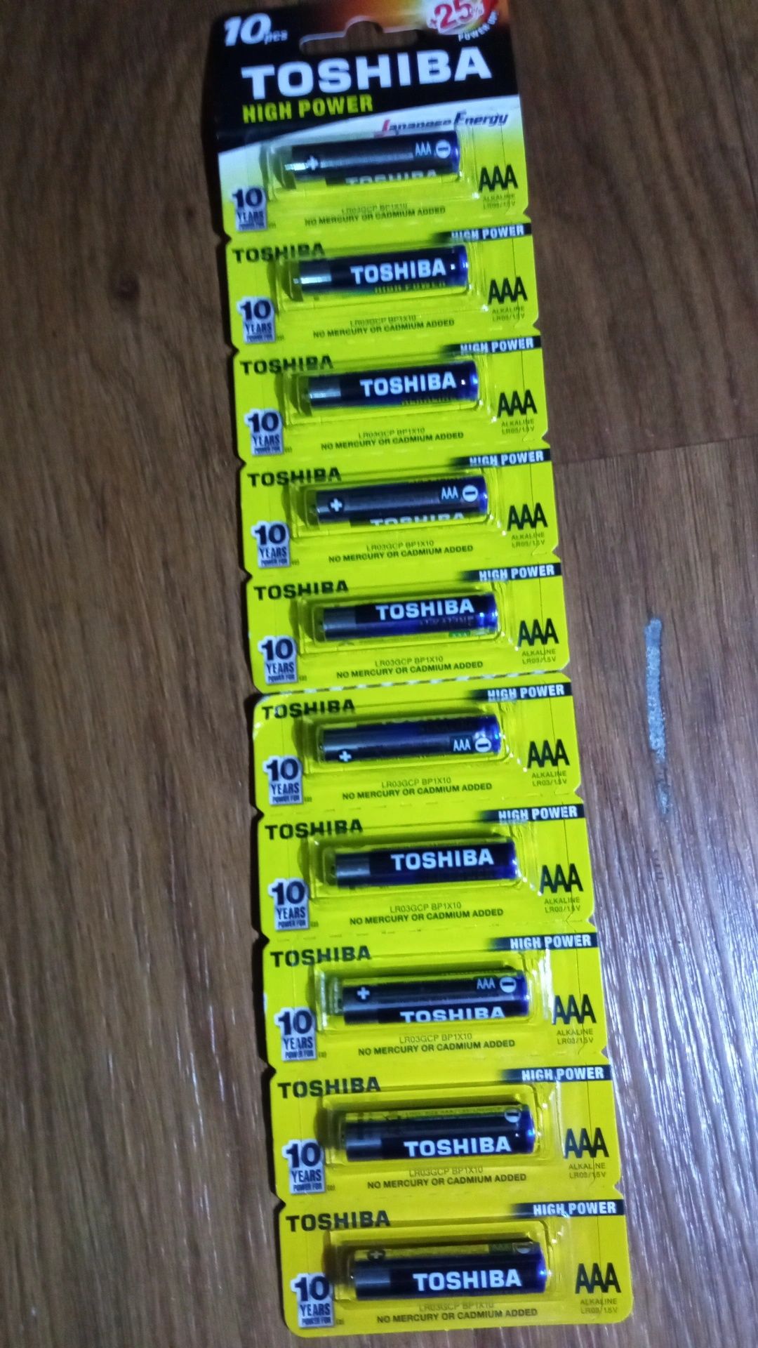 Батарейки Alkaline Toshiba LR03/1.5V AAA