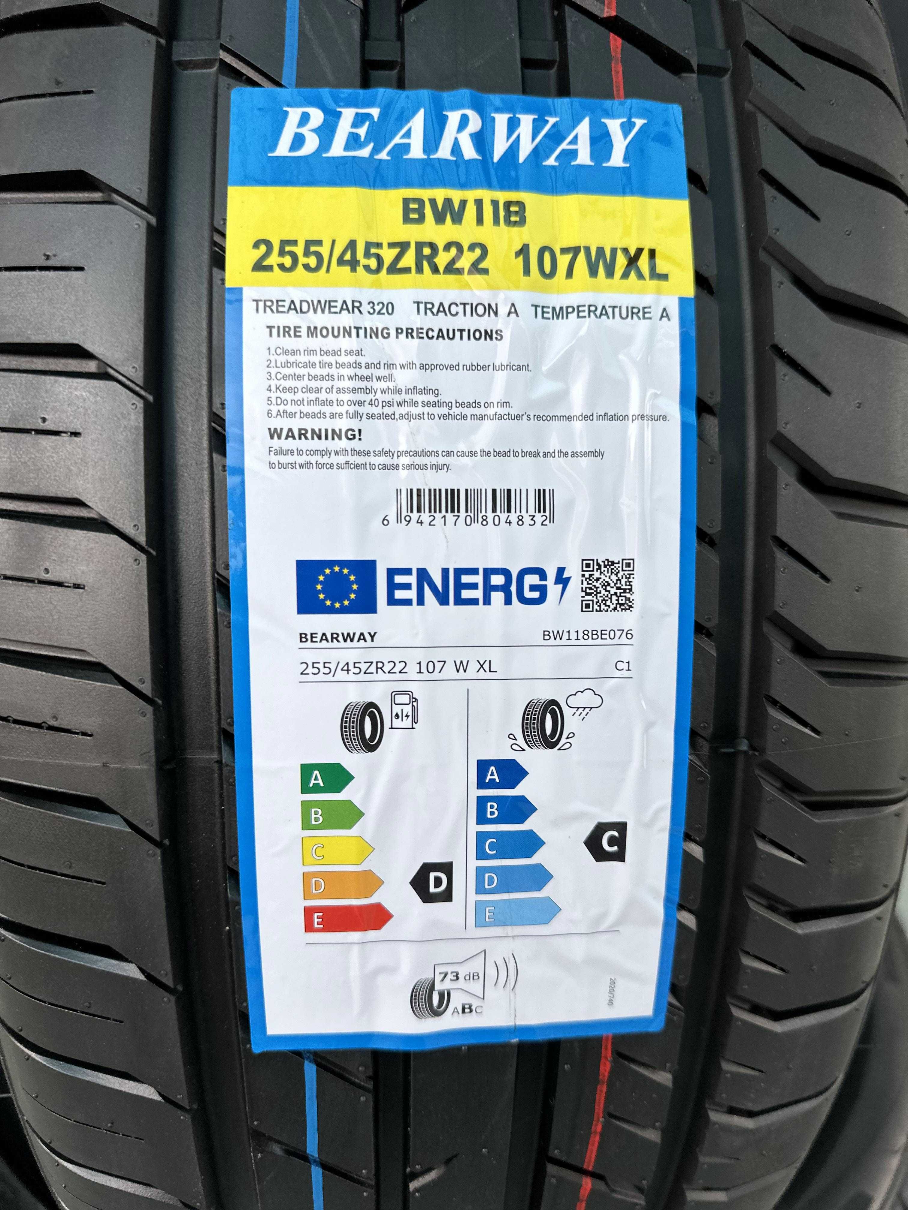 Нови Летни Гуми BEARWAY BW118 255/45R22 107W XL Нов DOT