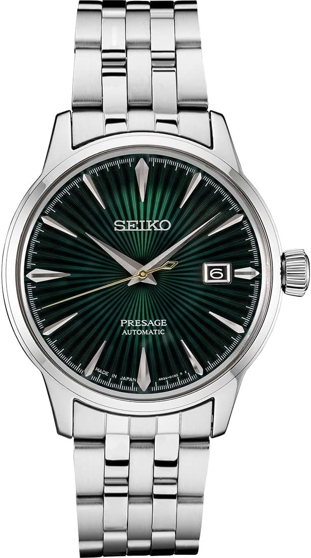 Мъжки Часовник Seiko Presage Cocktail Зелен Автоматичен с Верижка