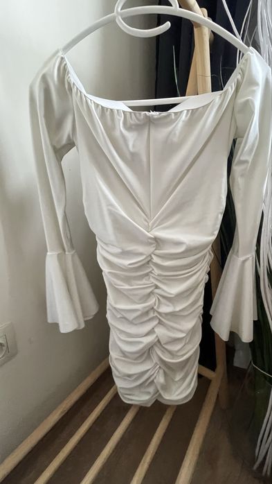 Бяла парти рокля Nikole Collection