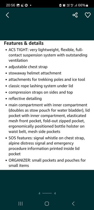 Туристическа раница Jack Wolfskin, 40 L